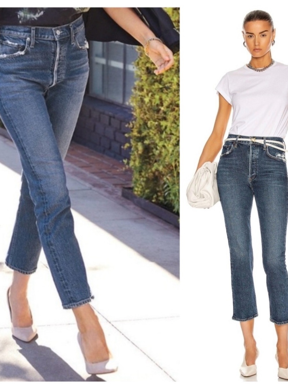 Agolde Riley High Rise Straight Crop — Pastime Wash